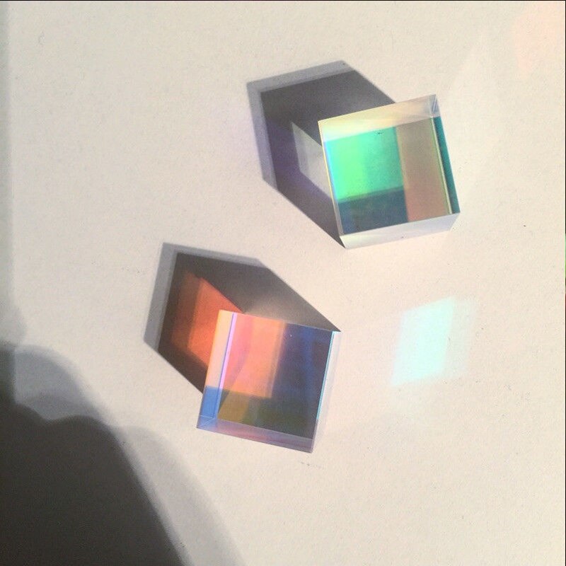 Color prism cube splitting prism science physics teaching toy