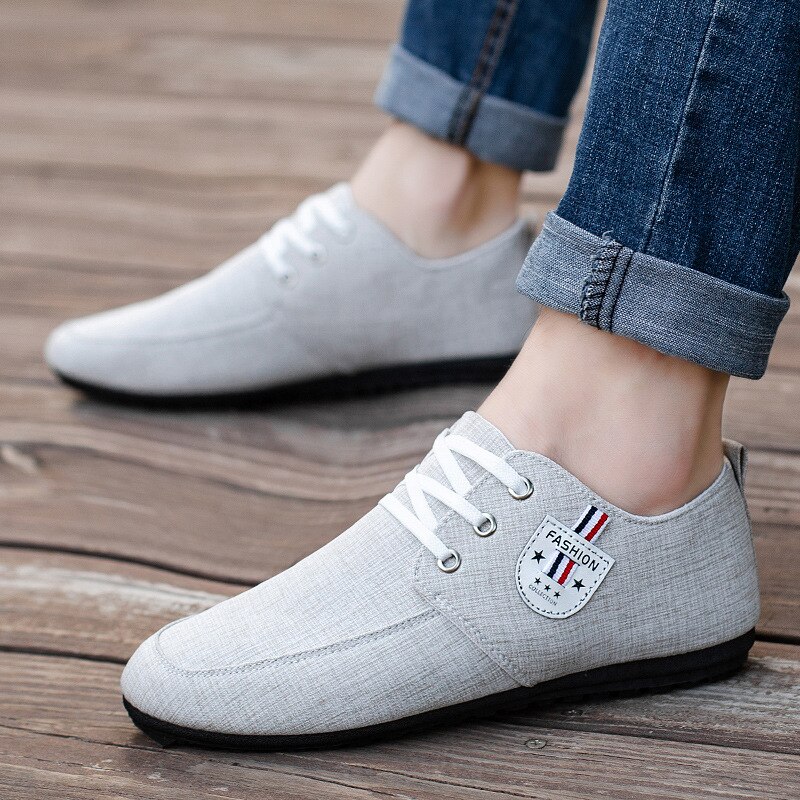 Herenschoenen casual ademende instappers heren loafers flats canvas schoenen heren witte sneakers comfortabele rijschoenen zapatos hombre