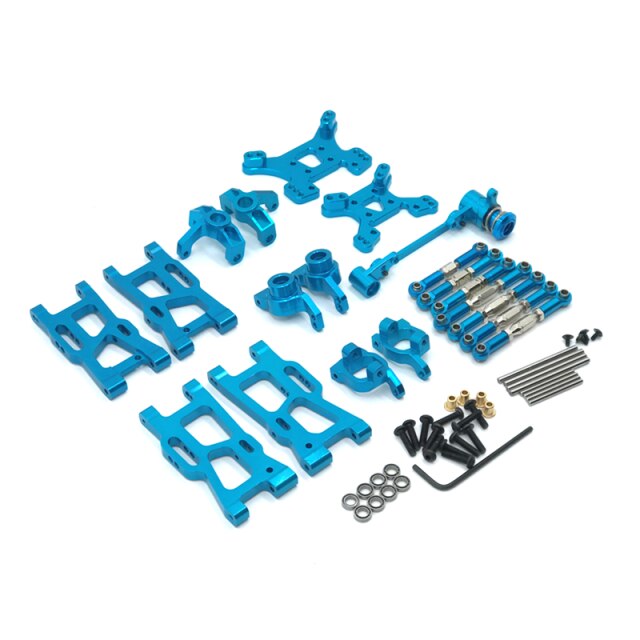 WLWLtoys 124019 144001 RC auto upgrade ersatzteile zugstange schaukel arm lenkung tasse C sitz getriebe etc.: Blau