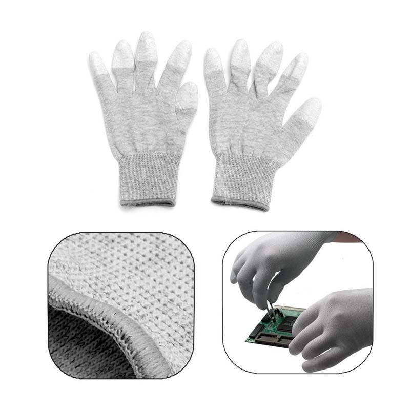 1 Paar Anti Statische Antislip Handschoen Pc Computer Esd Elektronische Werk Reparatie Handschoenen