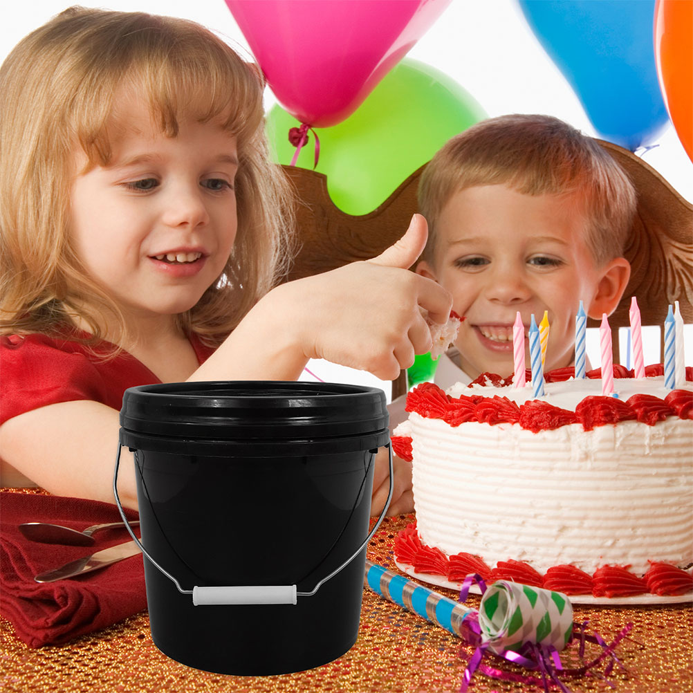 Slitesterk 5l kraftig plastbøtte husholdnings lekkasjesikker oppbevaringsbøtte med håndtak matkvalitetsbeholder for vannvask