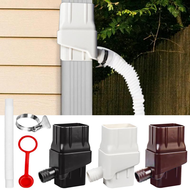 Système de collecte d'eau de pluie, Drain de gouttière de cour avec tuyau, collecteur d'eau de pluie pour bec de descente, arrosage du toit, jardin de récolte d'eau