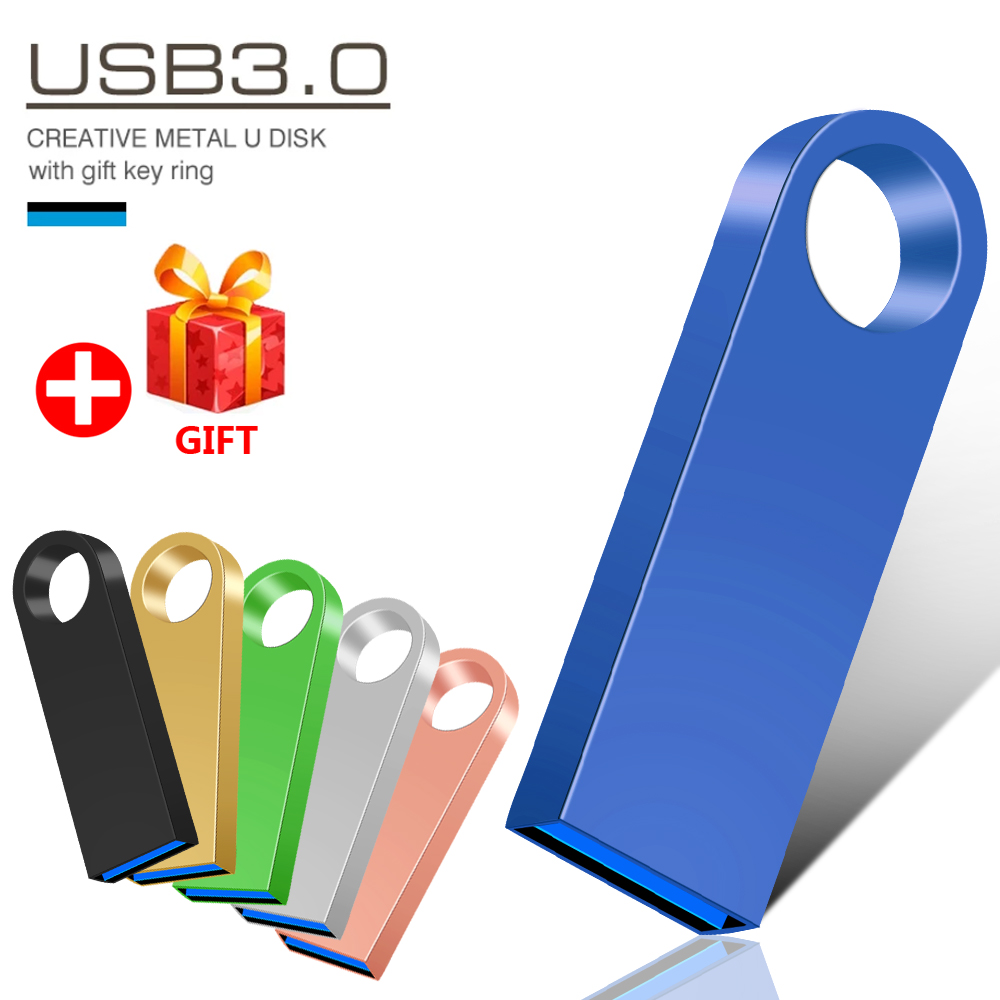 High Speed Pendrive 128GB 64GB 32GB 16GB 8GB Metal USB 3.0 Flash Drive Waterproof Memory Stick 8 16 32 64 128 GB USB Flash 64GB