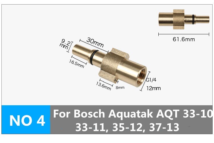 Lave-auto lance de mousse de neige e adaptateur générateur de mousse pour Karcher Lavor Nilfisk Bosch Stihl nettoyeur haute pression outil de nettoyage de voiture: Orange