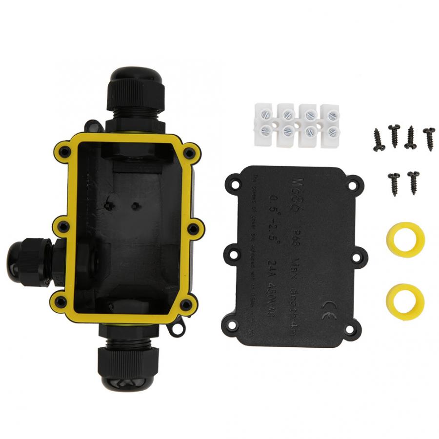 IP68 Plastic Junction Box 4m Underwater Electronic Connection Case T100 450VAC 24A UL94V-2 Junction Box