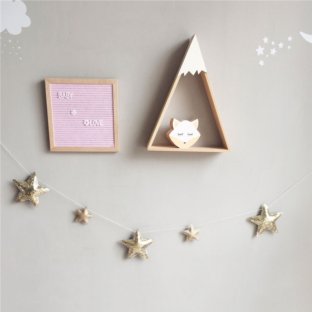 Nordique bébé chambre décoration tenture murale ornements à la main pépinière lune étoile guirlandes fille chambre décor Photo accessoires: QC0076-13
