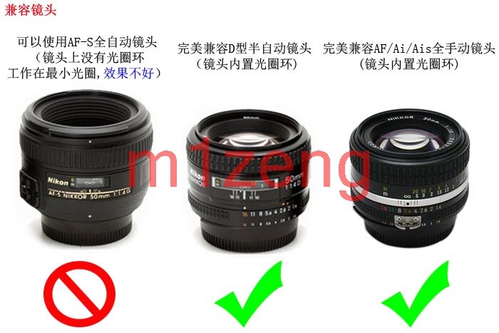 NIK-C Mount Adapter ring for Nikon AI F lens to C Mount 16mm CCTV Film cinema camera