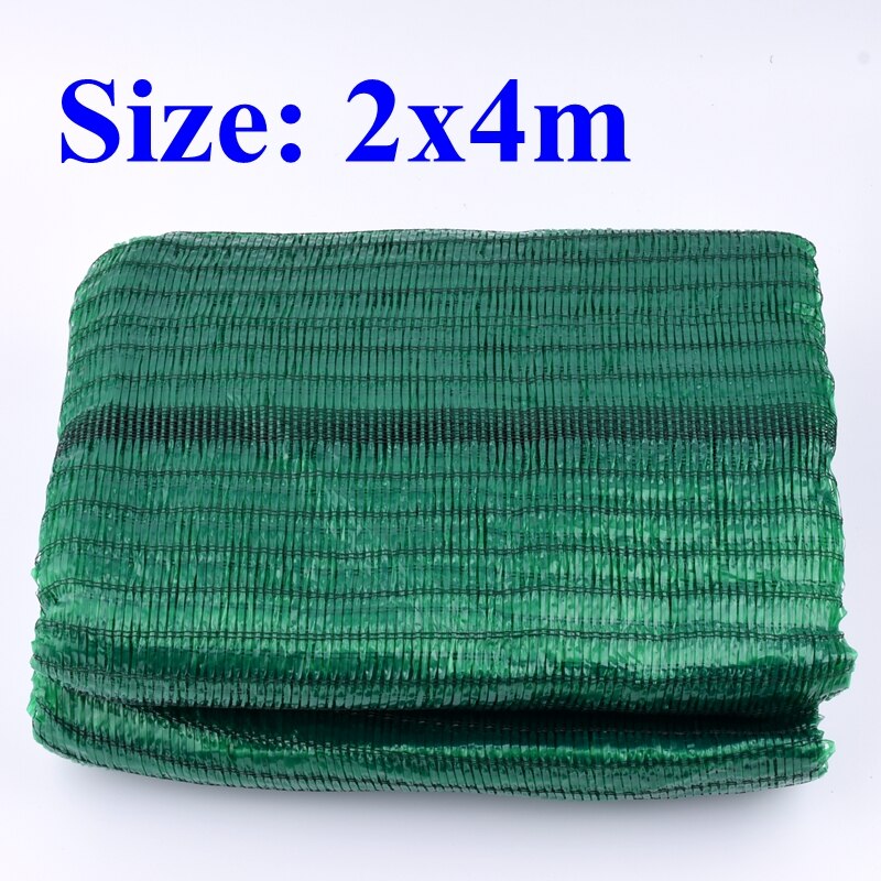 2x4m Hi Anti-UV HDPE Shading Net Balcony Fence Safety Net Shading Net Canopy Sail Succulent Plant Cover Shelter Awning: 2x4m Green