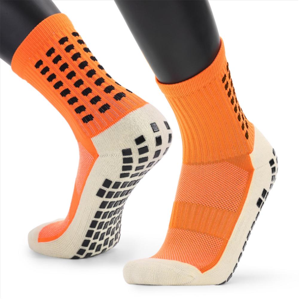 Nowe męskie skarpety sportowe gruby ręcznik w dół męskie środkowe rurki antypoślizgowe skarpety piłkarskie skarpetki koszykarskie pończochy sportowe: Orange