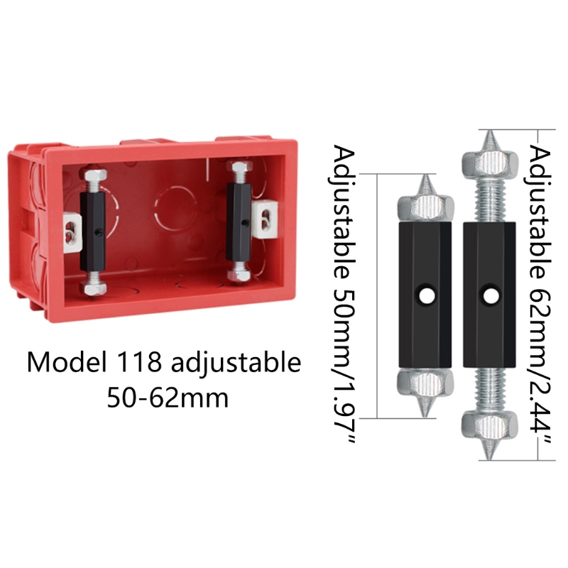 10 pièces 118/86 Type interrupteur prise Cassette vis tige de Support montage mural boîte de commutation Kit de réparation interne entretoises de cachette outils de réparation