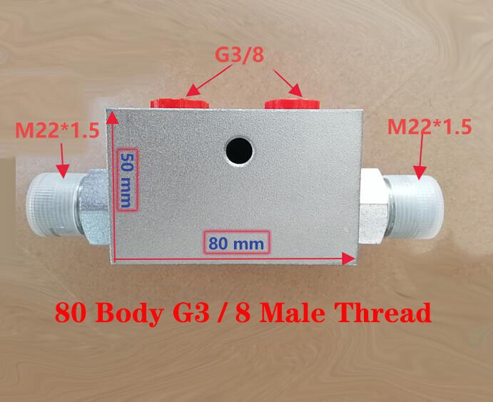 Two-way hydraulic lock tube type hydraulic lock cylinder pressure maintaining valve fittings: 80 G3  8  External