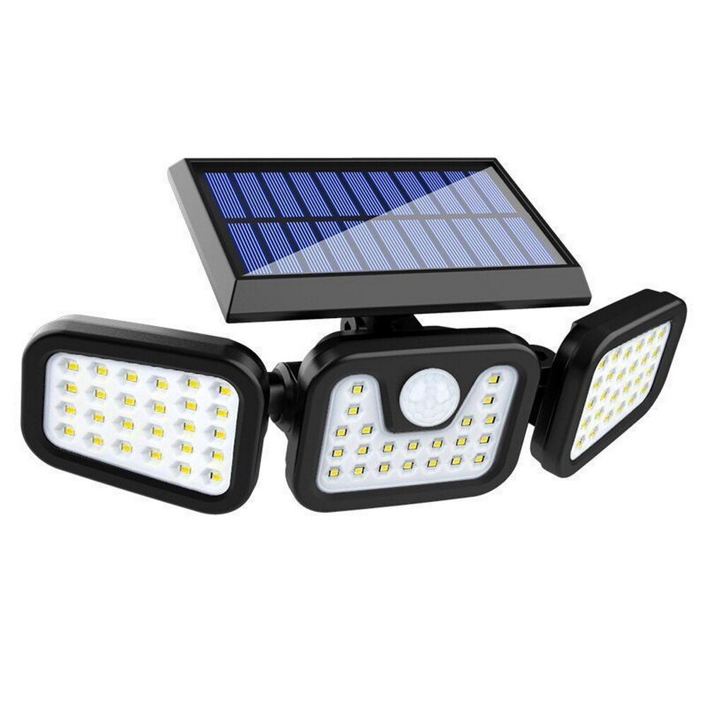 100LED Solar Light Outdoor Solar Lamp PIR Motion Sensor Wall Light Waterproof Solar Powered Sunlight for Garden Decoration: C