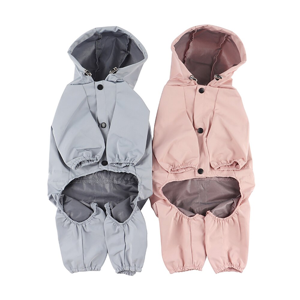 Reflective Dog Raincoat Traction Rain Coat Waterproof Windproof Jacket For Puppy Chihuahua Dog Clothes Jumpsuit Pet Costume