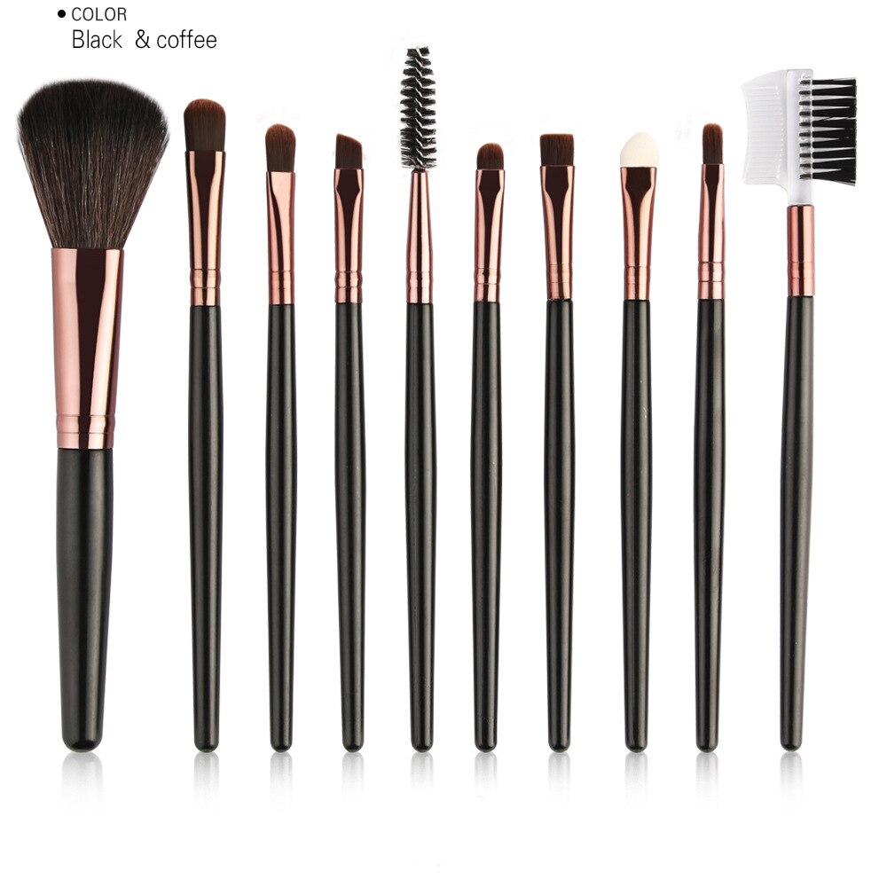 1PC beauté maquillage trousse à outils sirène queue de poisson pinceaux de maquillage Pro fard à paupières visage Contour fond de teint correcteur Blush brosse cosmétique: 01 10Pcs