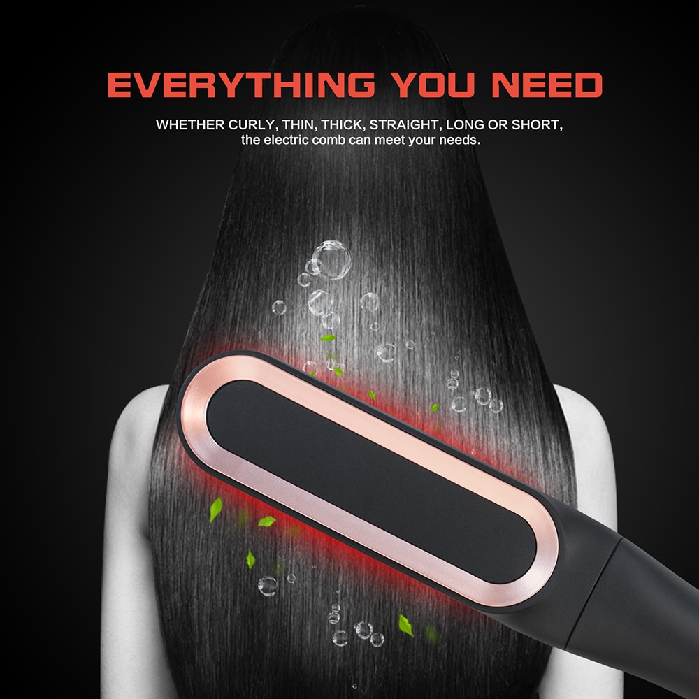 Cepillos eléctricos para el pelo peine peine alisador Anti-escaldado plegable peine recto Ioned 360 Cepillo giratorio secador de pelo