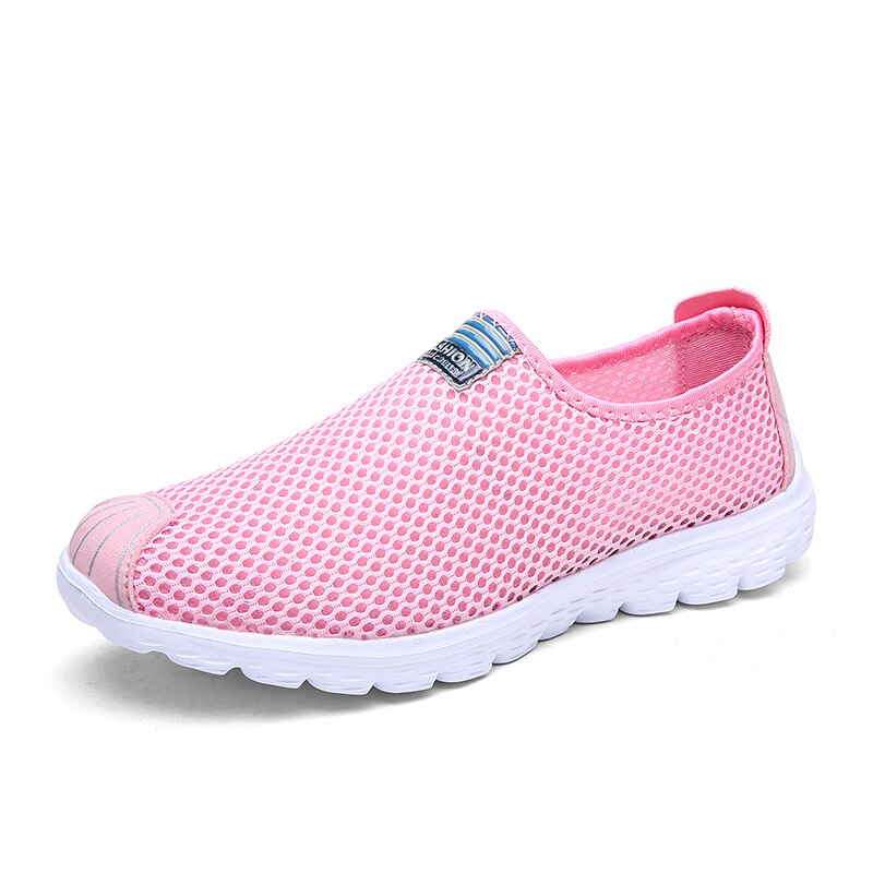light soft Women Tennis Shoes Female Gym Sport Shoes Stability Breathable Slip on Trainers Women Tennis Shoes Mujer cheap: Pink / 5