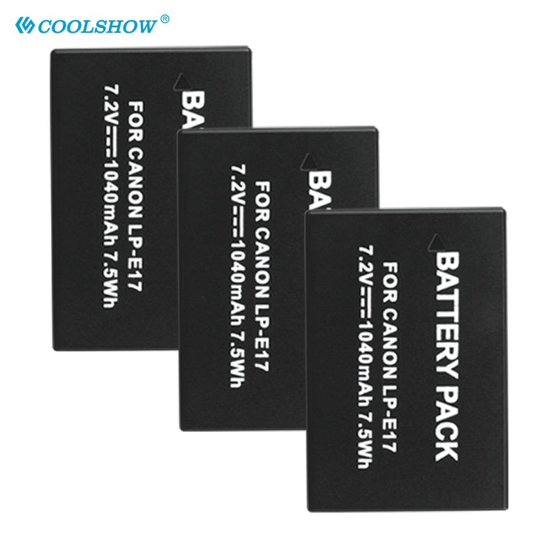 LP-E17 para Canon EOS M3 M6 T6i T6s 750D 760D 200D 800D 8000D Kiss X8i baterías de la Cámara 1040mah LP E17 LPE17 E17