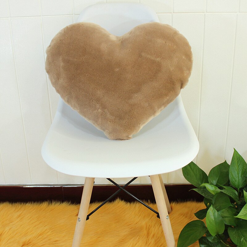 Werfen Kissen für Zurück Nette Herz Geformt PP Baumwolle Füllung Wolle-wie Stoff Rückenlehne Kissen Weihnachten für Freundin frau: Bohne Einfügen