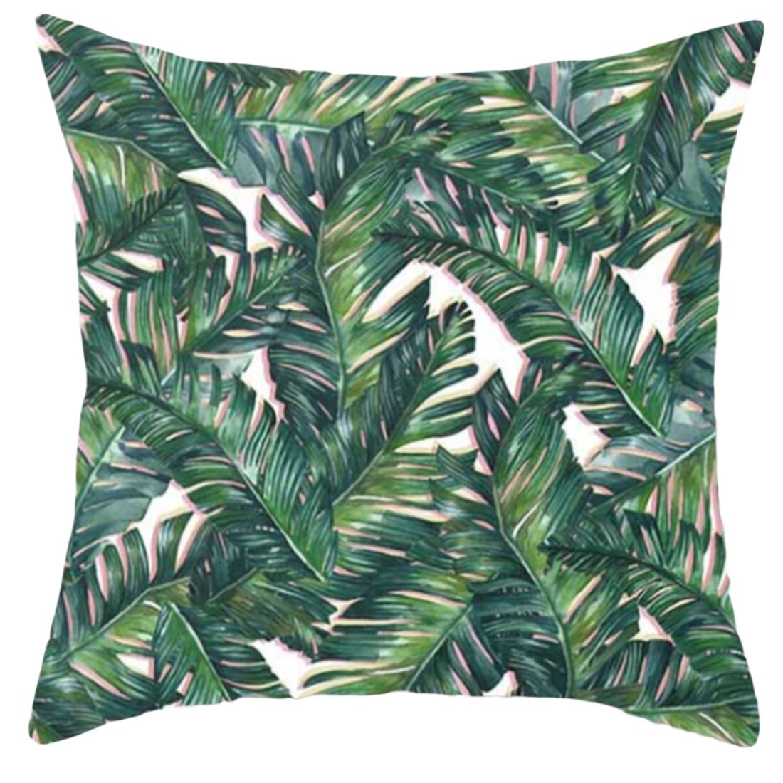 45*45cm tropiske træer grøn pude dekorative puder blomsterpude polyester bomuld pude: M