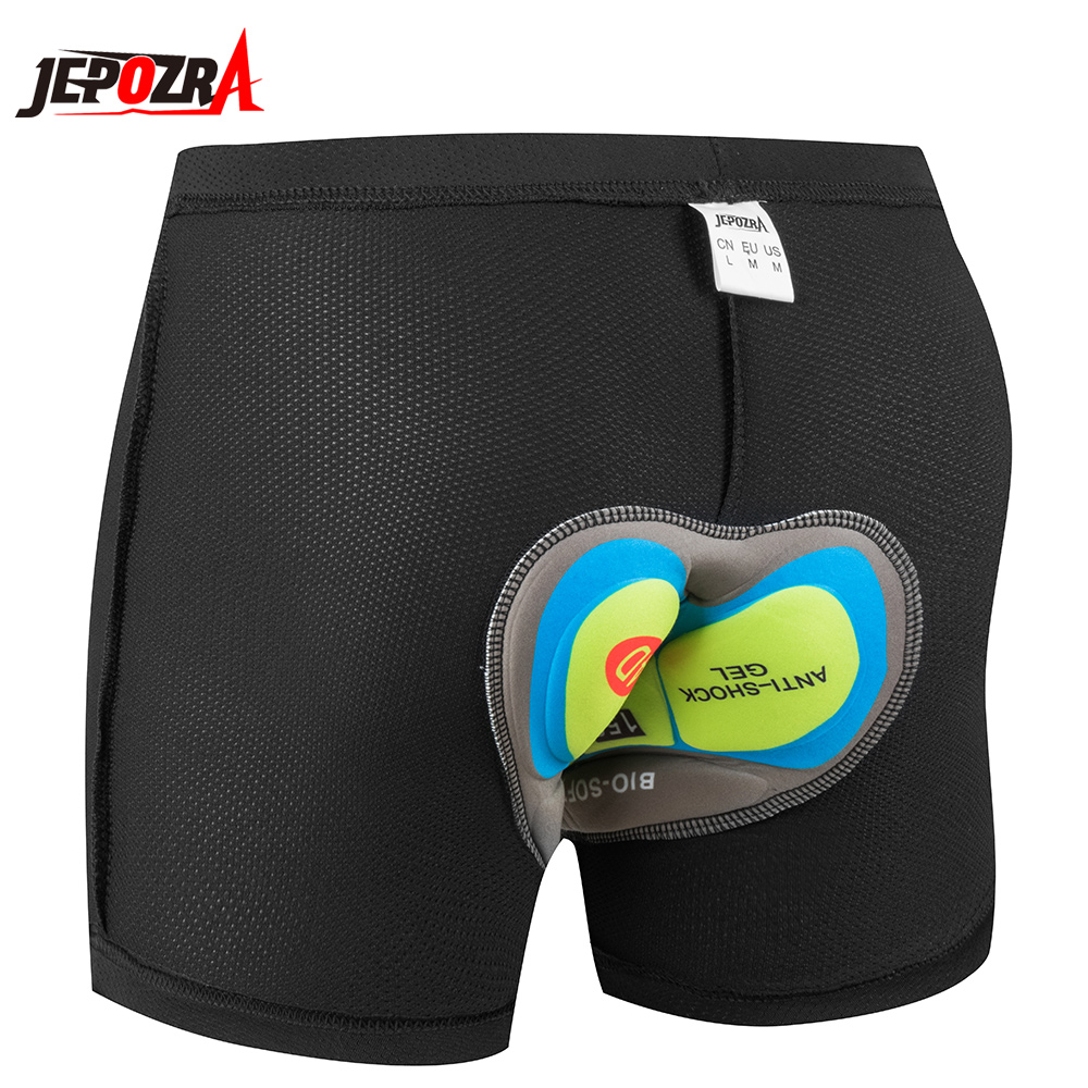 JEPOZRA pantalones cortos de ciclismo para hombre, Shorts de malla transpirable con almohadilla de Gel 5D, a prueba de golpes, para bicicleta de montaña: XXL / Gris