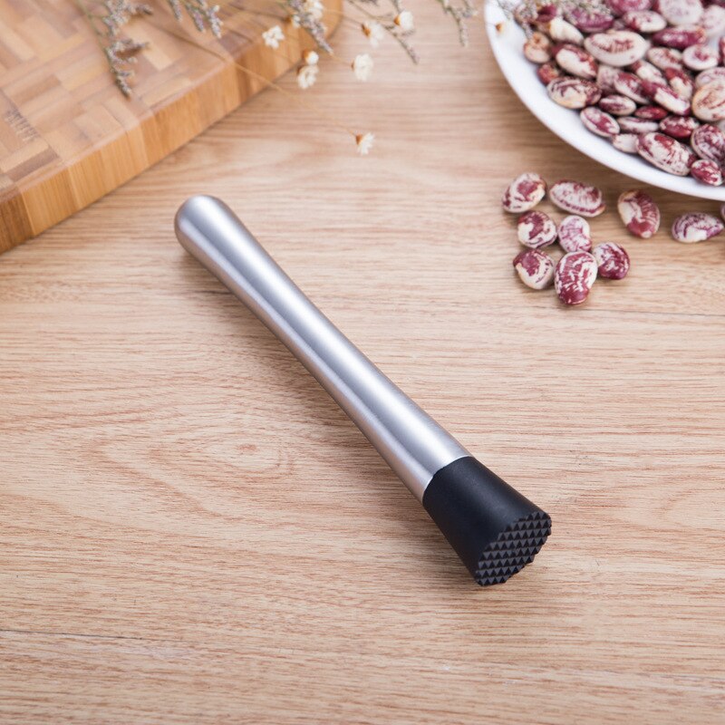Rostfritt stål muddler ishammare cocktail mixer bartender verktyg juice bar citron mynta blad moser hem bar tillbehör