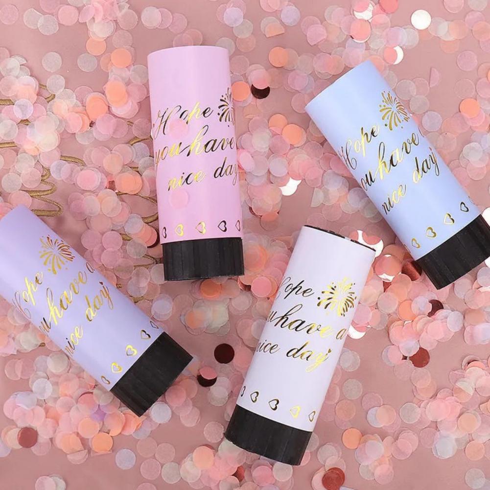 Great Confetti Poppers Charming Widely Applied Labor Saving Mini Hand Held Spring Confetti Fire-works