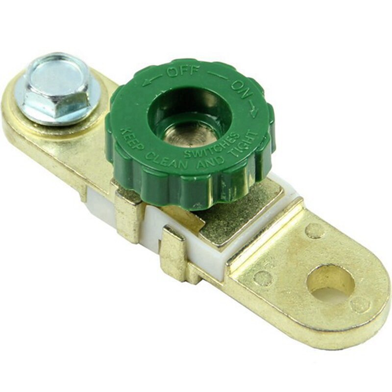 Car Auto Side Post Battery Master Disconnect Cut Off Switch & Copper Battery Terminal Link Switch