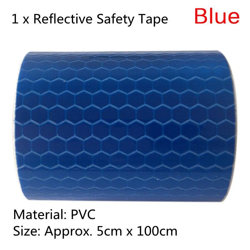 1Pcs/4Pcs Reflective Safety Warning Strip Tape Car Door Bumper Reflector Stickers Decal: D