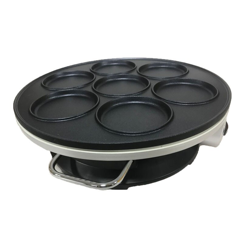 Máquina de panqueca elétrica multifuncional, chapa de uso caseiro para cozinhar panquecas com 7 buracos, máquina de café da manhã 1 peça