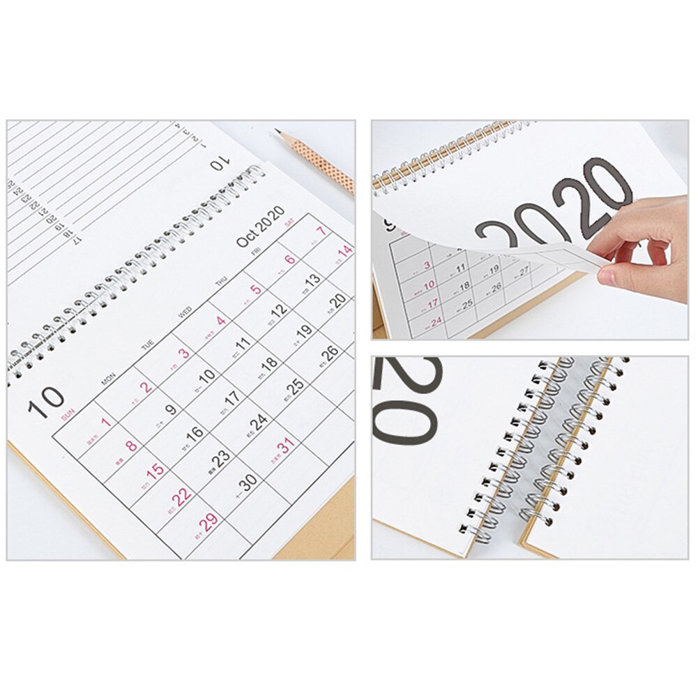 Eenvoudige Desktop Kalender Dual Dagelijkse Schema Tafel Planner Desk Jaarlijks Agenda Organisator Kantoor .12 #38