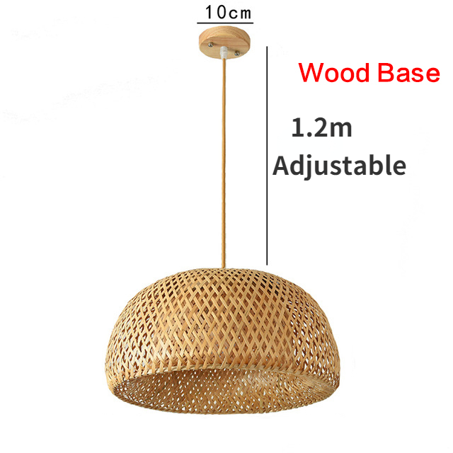 Rotan Hanglampen Bamboe Lantaarn Hanglamp Hand-Geweven Bamboe Lampenkappen E27 Verlichtingsarmaturen Eetkamer Woonkamer Decor: Sky Blue