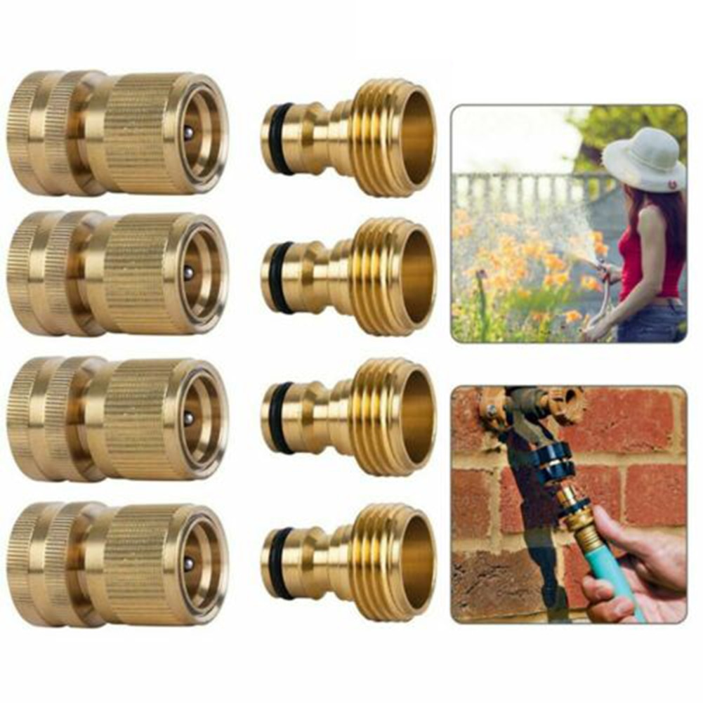 Garden Hose Quick Connect Brass Quick Connector Fitting 3/4 Inch Accessories can CSV