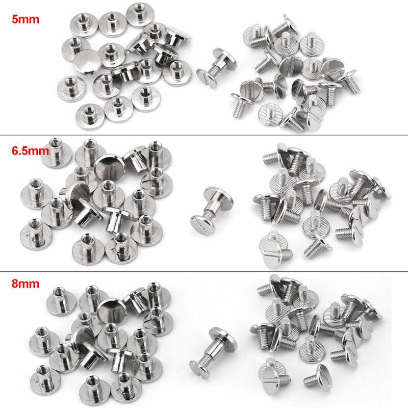 20pcs 8mm / 6.5mm / 5mm Metal Binding Screws Nails, Photo Album Screws, Push Rivet Books Butt Screw, Assembly Bolts.