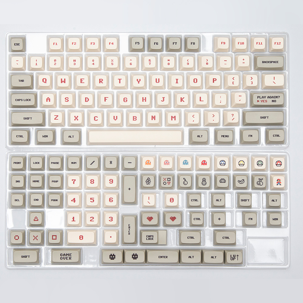 XDA Game FC 143 Keys PBT Dye Sub Keycaps For GMK Cherry MX Switches Mechanical Keyboard gh60 xd64 xd84 xd96 87 104 6.25u Space: Pack by plastic bag