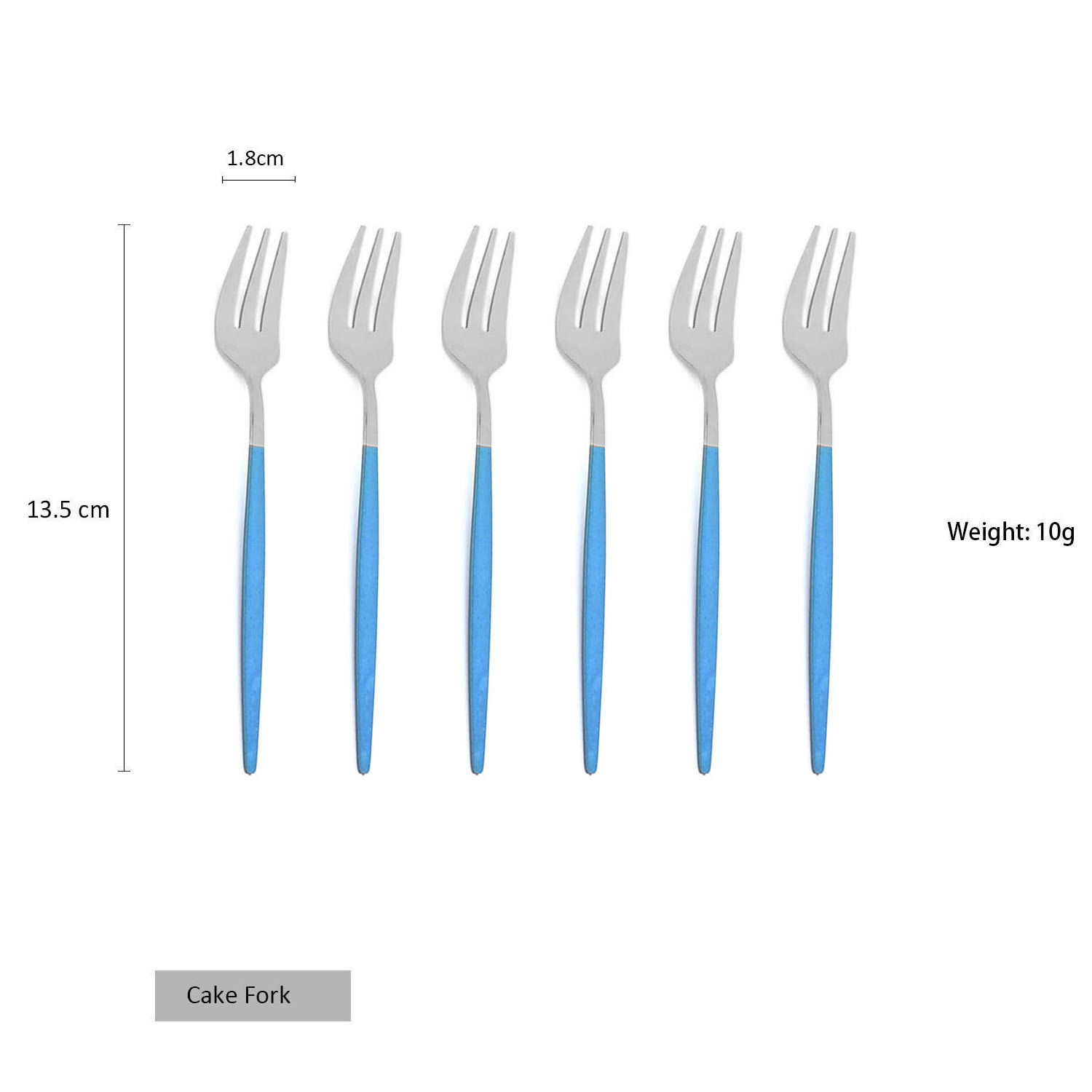 Juego de Mini tenedor para fruta, pastel, aperitivos, té de acero inoxidable, tenedor de fruta, tenedor de postre de arcoíris, tenedor pequeño dorado para ensalada, vajilla, 6 uds.: Caqui oscuro