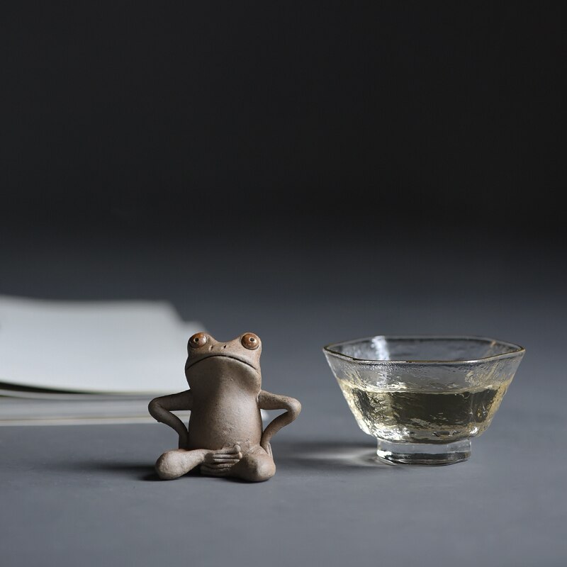 Jingdezhen keramik ornamenter dyr frø statue te kæledyr/urtepotte bonsai feng shui indretning håndværk heldig boutique skulptur