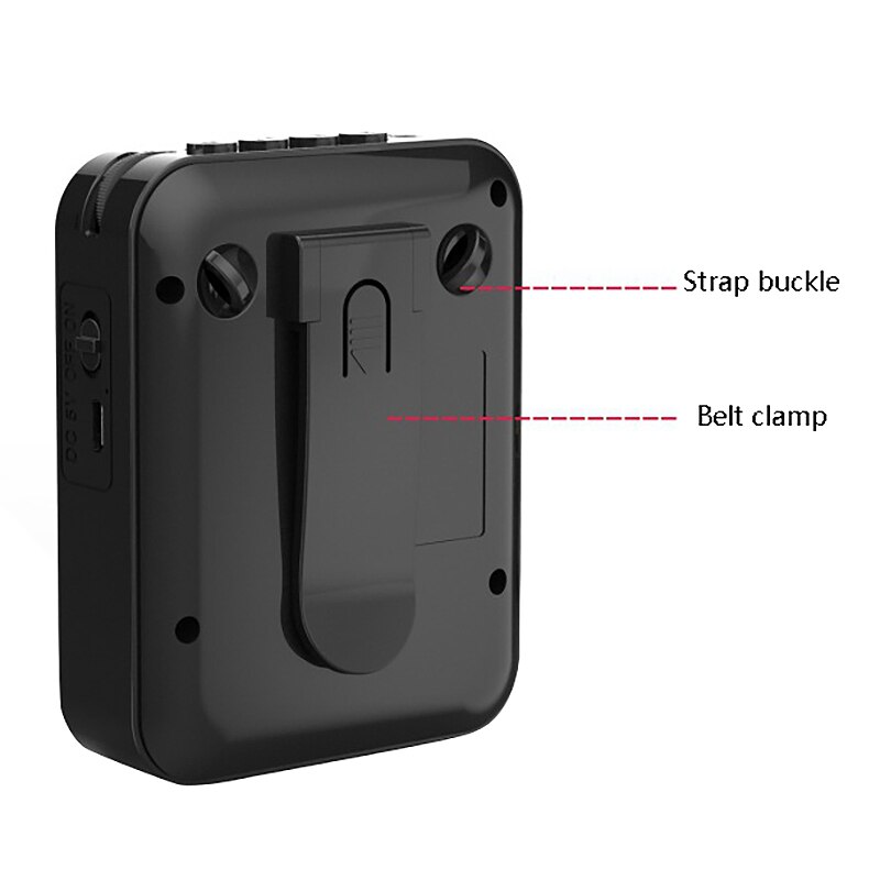 Mini Loudspeaker Wireless Voice Amplifier Teacher Microphone Speaker Loudspeaker Support TF Card FM Radio