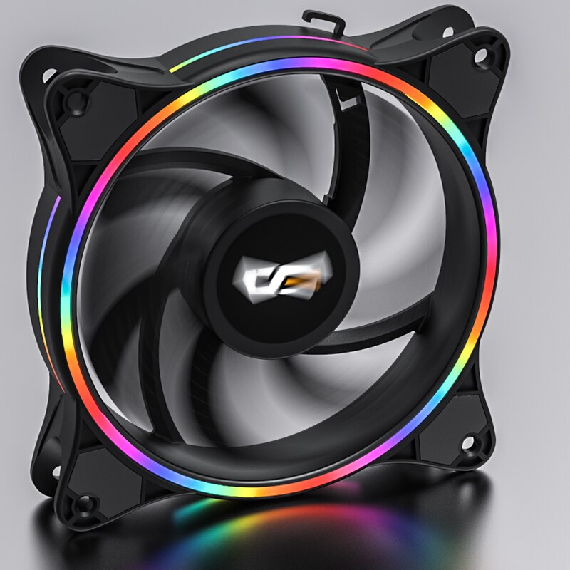 Darkflash D1 120Mm Pc Computer Regenboog Led Fan 12Cm 4pin Desktop Pc Computer Wit Koeler Stille Case Rgb fan Cooling Fans