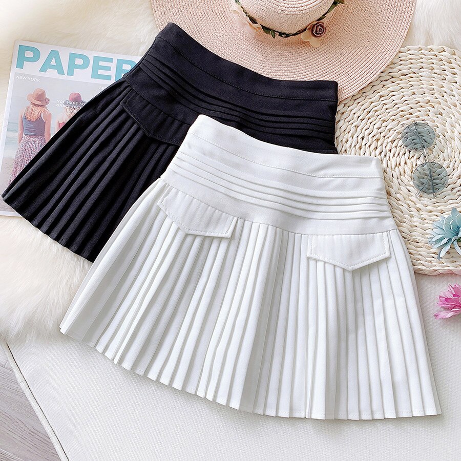 Jupe plissée blanche pour femmes, nouvelle , jolie jupe de Tennis, Style collégien, tempérament jeune, Slim, courte