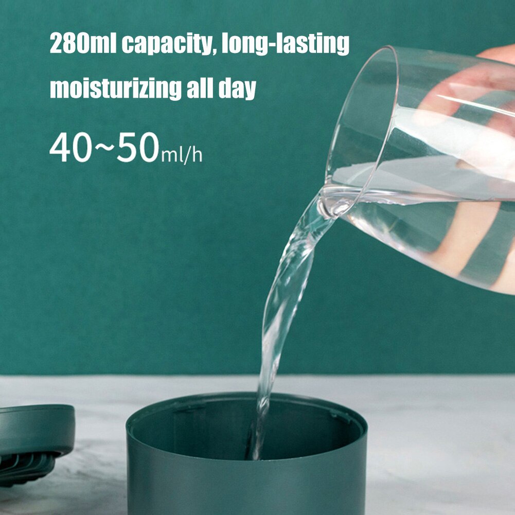 2 in 1 Mini USB Rechargeable Humidifier Air Cooler Fan Summer Household Office Desktop Water Spray Humidify Misting Cooling Fans