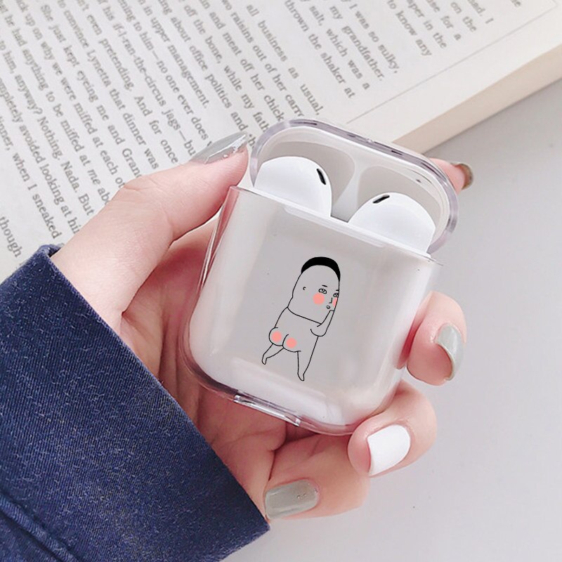 Case for airpods Cute Earphone Case For AirPods Cover Cartoon Wireless Earphone Accessories for Apple Airpods Soft Case Bag: I200327