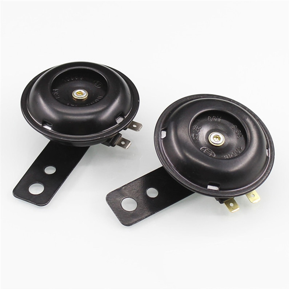 12V / 48V Waterproof Electric Bike Horn Electronic Loud Bell Trumpet 12V Pure Copper Coils General Iron Motorcycle Scooter Bell