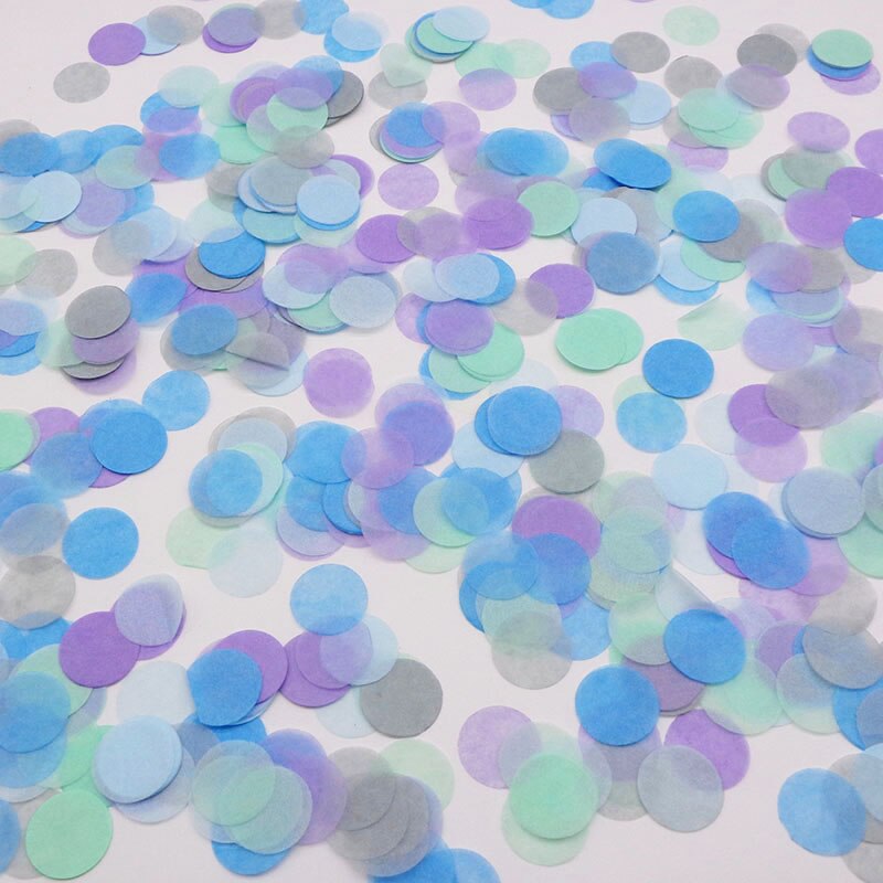15 g/paczka okrągłe papierowe konfetti mieszane kolor koła kropki tkanki na jasne balony wydarzenie Baby Shower ślubne dekoracje na przyjęcie urodzinowe: Mermaid