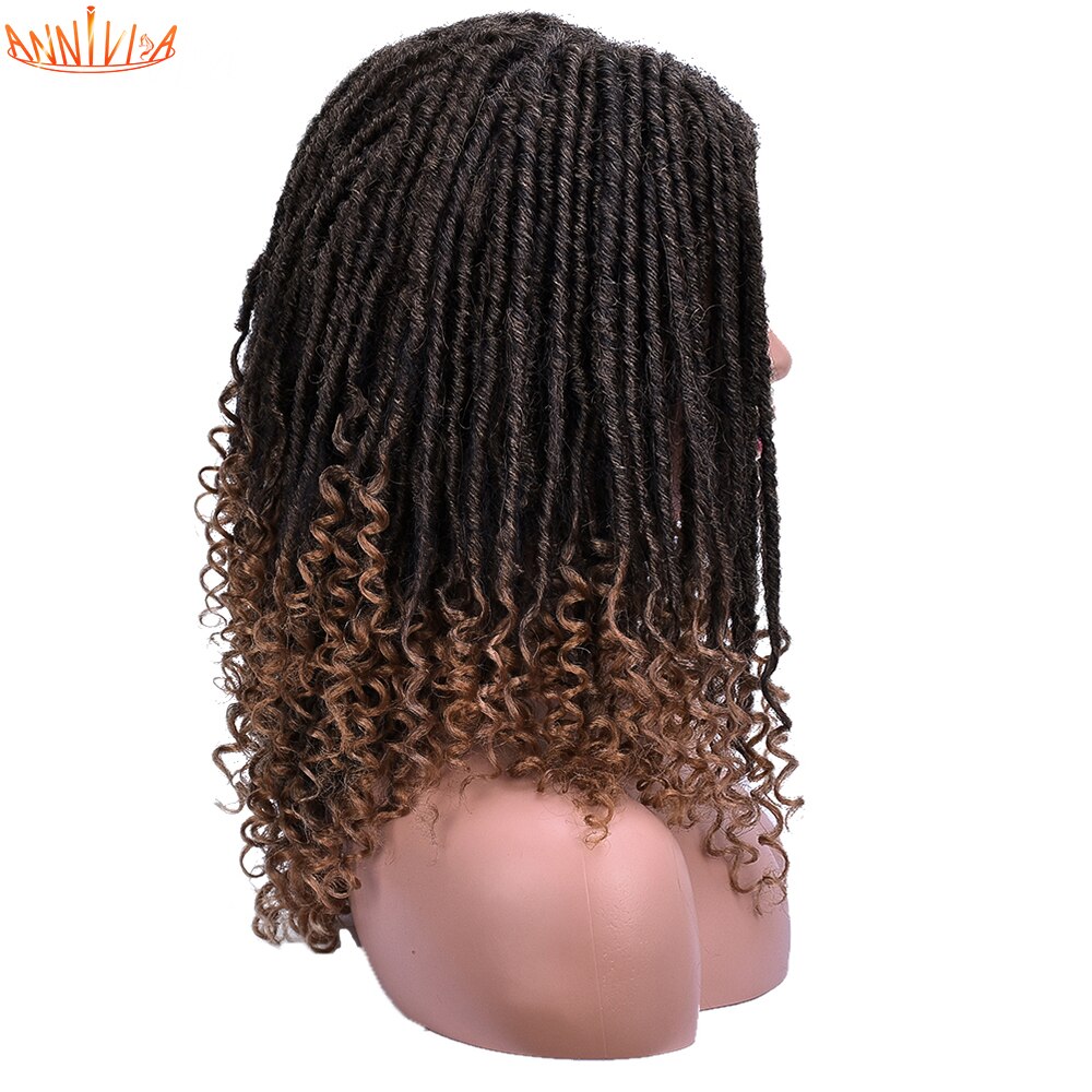 Faux Locs Braided Wigs Synthetic Goddess Dread Wig For Black Women With Curly Ends Knotless Braids Annivia