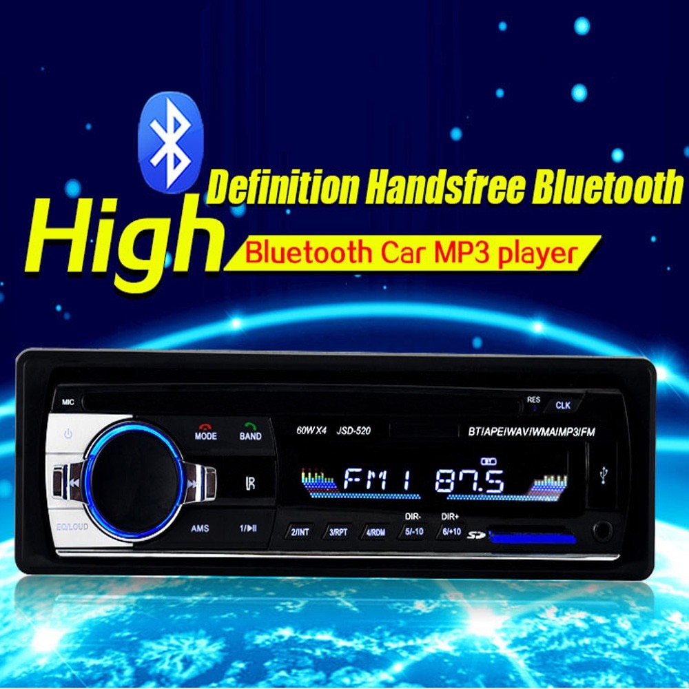 Autoradio Bluetooth Autoradio Autoradio Radio FM Aux Ingang Ontvanger SD USB JSD-520 12 V In-dash 1 din Auto MP3 Multimedia Speler