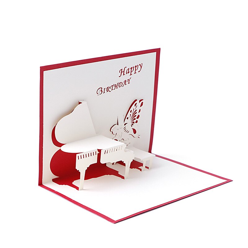 3D Up Greeting Card Handmade Happy Birthday Merry Christmas Card N58C