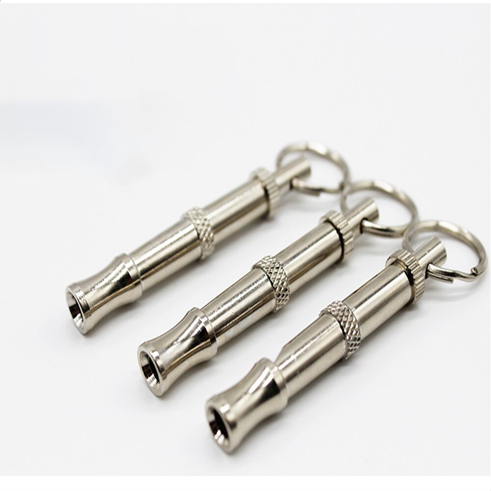 Ultrasonic Dog Training Whistle Metallic Adjustable Pet Dog Cat Training Tool Stop Barking Quiet Whistles Pets Obedience Whistle