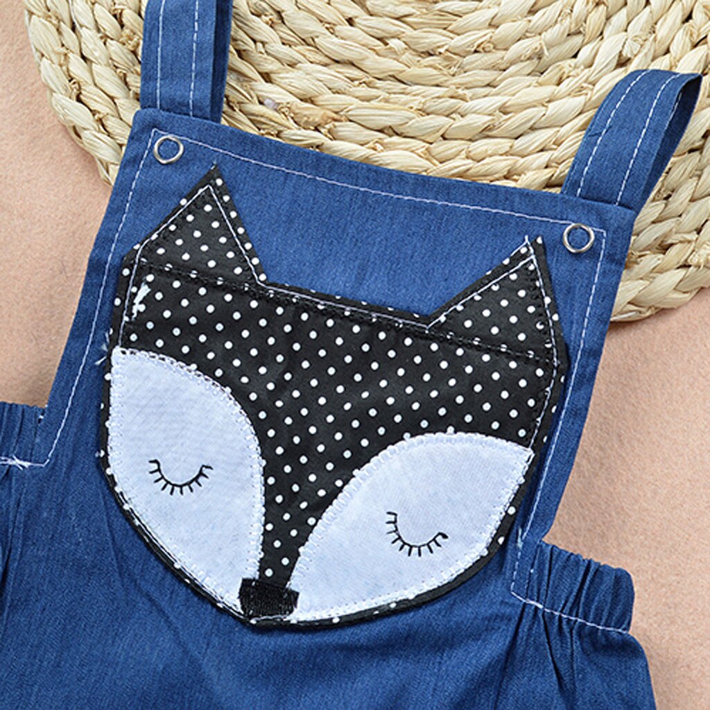 Toddler Kid Baby Girls Boys Sleeveless Cartoon Printed Romper Bodysuit Outfits
