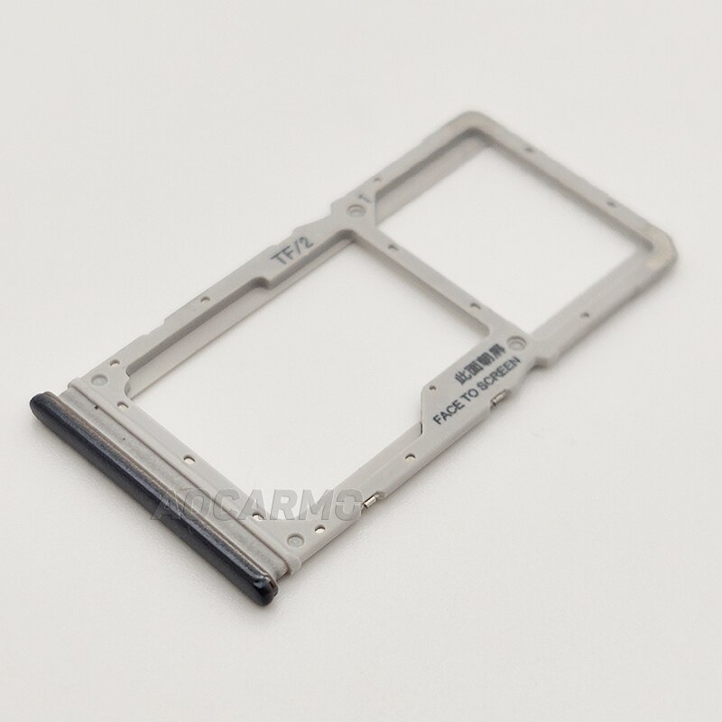 Aocarmo Sim Kaarthouder Voor Xiaomi Redmi Note 8 Pro Note8 Originele Mobiele Telefoon Behuizing Micro Sd Card Tray adapter Slot