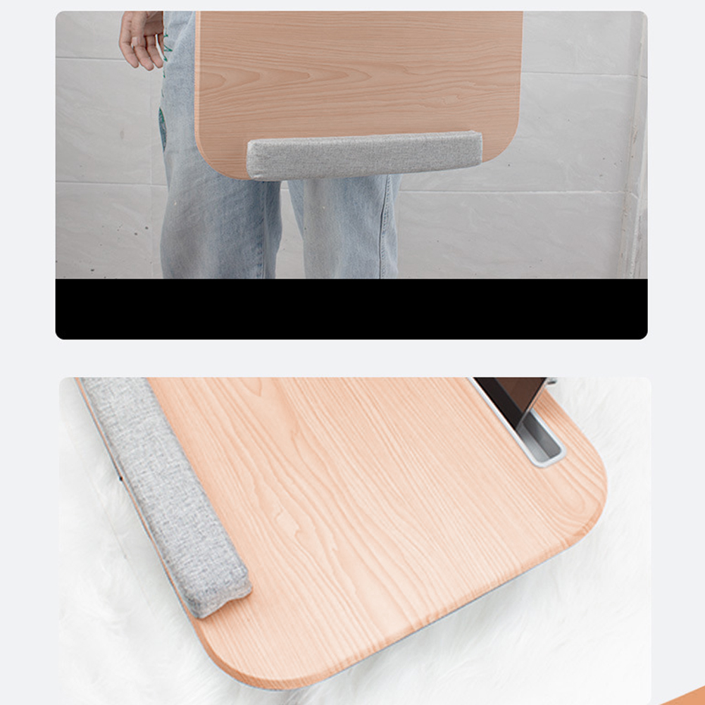 Tablette en bois pour ordinateur Portable, plateau pour ordinateur Portable, avec coussin, emplacement pour tablette, bureau, maison